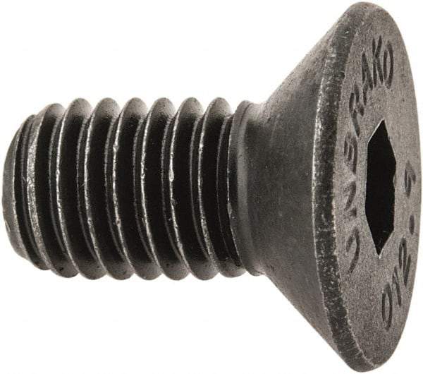 Unbrako - M8x1.25 Metric Coarse Hex Socket Drive, 90 to 92° Flat Screw - Grade 12.9 Alloy Steel, Black Oxide Finish, 16mm OAL - Industrial Tool & Supply