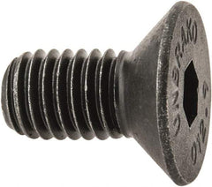 Unbrako - M8x1.25 Metric Coarse Hex Socket Drive, 90 to 92° Flat Screw - Grade 12.9 Alloy Steel, Black Oxide Finish, 16mm OAL - Industrial Tool & Supply