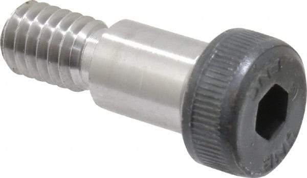 Unbrako - 3/8 x 1/2" Shoulder Diam x Length, 5/16-18, Shoulder Screw - 0.24 to 0.25" Head Height, 0.543 to 0.562" Head Diam, Grade 8 Alloy Steel, 3/16" Hex Socket Drive - Industrial Tool & Supply