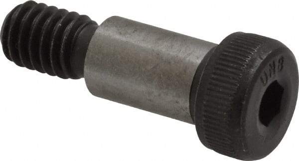 Unbrako - 3/8" Shoulder Diam x 5/8" Shoulder Length, 5/16-18 UNC, Hex Socket Shoulder Screw - 8 Alloy Steel, 0.543 to 0.562" Head Diam - Industrial Tool & Supply
