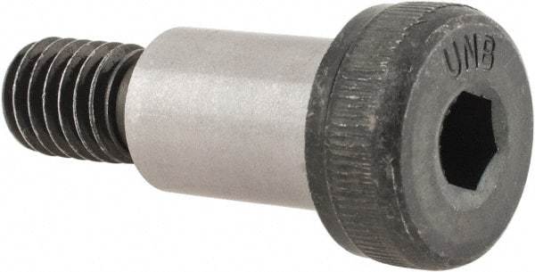 Unbrako - 1/2" Shoulder Diam x 3/4" Shoulder Length, 3/8-16 UNC, Hex Socket Shoulder Screw - 8 Alloy Steel, 0.729 to 3/4" Head Diam - Industrial Tool & Supply