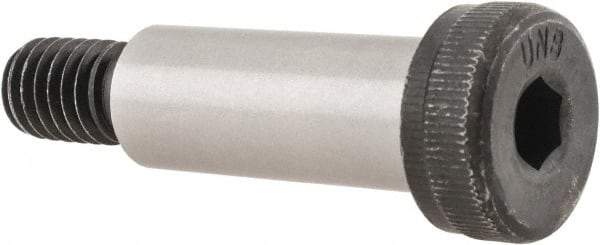 Unbrako - 1/2" Shoulder Diam x 1-1/4" Shoulder Length, 3/8-16 UNC, Hex Socket Shoulder Screw - 8 Alloy Steel, 0.729 to 3/4" Head Diam - Industrial Tool & Supply