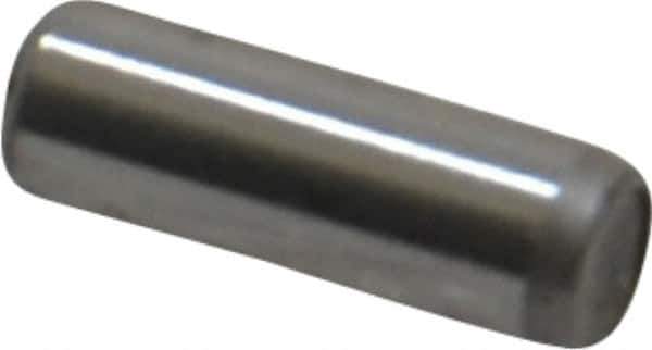 Unbrako - 1/8" Diam x 3/8" Pin Length Grade 8 Alloy Steel Oversized Dowel Pin - C 60 (Surface) & C 50-58 Hardness, 1,845 Lb Breaking Strength, 1 Beveled & 1 Rounded End - Industrial Tool & Supply