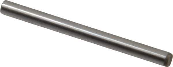 Unbrako - 1/8" Diam x 1-1/2" Pin Length Grade 8 Alloy Steel Oversized Dowel Pin - C 60 (Surface) & C 50-58 Hardness, 1,845 Lb Breaking Strength, 1 Beveled & 1 Rounded End - Industrial Tool & Supply