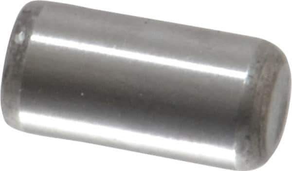 Unbrako - 1/4" Diam x 1/2" Pin Length Grade 8 Alloy Steel Oversized Dowel Pin - C 60 (Surface) & C 50-58 Hardness, 7,370 Lb Breaking Strength, 1 Beveled & 1 Rounded End - Industrial Tool & Supply