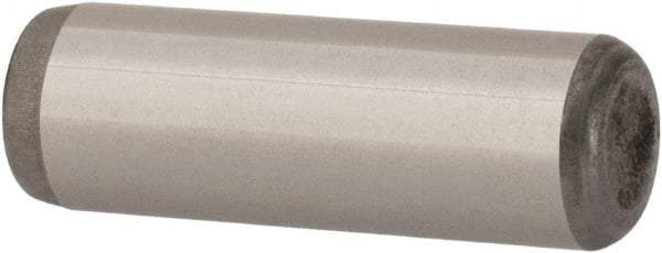 Unbrako - 1/4" Diam x 3/4" Pin Length Grade 8 Alloy Steel Oversized Dowel Pin - C 60 (Surface) & C 50-58 Hardness, 7,370 Lb Breaking Strength, 1 Beveled & 1 Rounded End - Industrial Tool & Supply