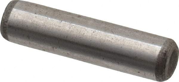 Unbrako - 1/4" Diam x 1" Pin Length Grade 8 Alloy Steel Oversized Dowel Pin - C 60 (Surface) & C 50-58 Hardness, 7,370 Lb Breaking Strength, 1 Beveled & 1 Rounded End - Industrial Tool & Supply