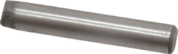 Unbrako - 1/4" Diam x 1-1/2" Pin Length Grade 8 Alloy Steel Oversized Dowel Pin - C 60 (Surface) & C 50-58 Hardness, 7,370 Lb Breaking Strength, 1 Beveled & 1 Rounded End - Industrial Tool & Supply