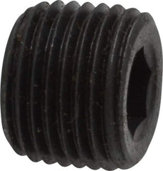 Unbrako - 1/8-27, 5/16" OAL, Alloy Steel Socket Pressure Plug - 3/4" Taper per Foot, 3/16" Hex Key - Industrial Tool & Supply
