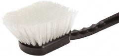 Harper Brush - 2-1/4" Bristle Length, Nylon Utility Scrub Brush - 3-1/2" x 3-1/2" Long x 3" Wide Head, 10" OAL, Easy Grip Handle, Black, Polypropylene Block - Industrial Tool & Supply