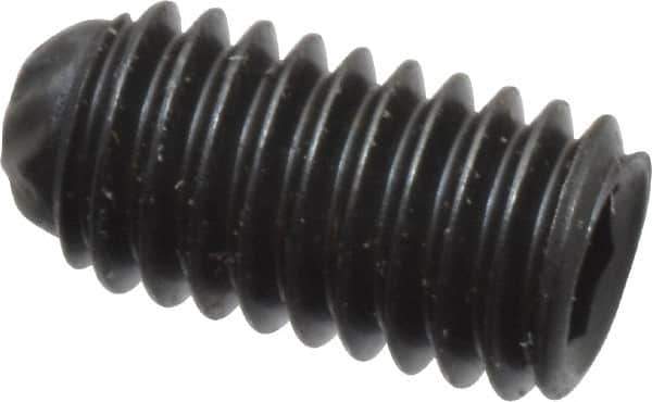 Unbrako - M3, 6mm OAL, Knurled Cup Point Set Screw - Grade 45H Alloy Steel, 1.5mm Key - Industrial Tool & Supply