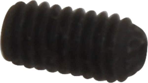 Unbrako - M4, 8mm OAL, Knurled Cup Point Set Screw - Grade 45H Alloy Steel, 2mm Key - Industrial Tool & Supply
