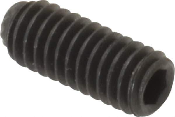 Unbrako - M4, 10mm OAL, Knurled Cup Point Set Screw - Grade 45H Alloy Steel, 2mm Key - Industrial Tool & Supply
