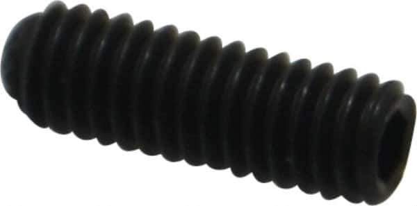 Unbrako - M4, 12mm OAL, Knurled Cup Point Set Screw - Grade 45H Alloy Steel, 2mm Key - Industrial Tool & Supply