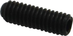Unbrako - M4, 12mm OAL, Knurled Cup Point Set Screw - Grade 45H Alloy Steel, 2mm Key - Industrial Tool & Supply