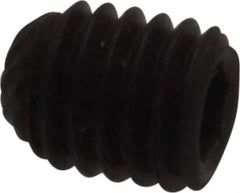 Unbrako - M5, 6mm OAL, Knurled Cup Point Set Screw - Grade 45H Alloy Steel, 2.5mm Key - Industrial Tool & Supply