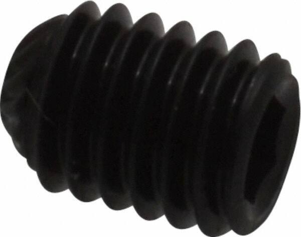 Unbrako - M6, 8mm OAL, Knurled Cup Point Set Screw - Grade 45H Alloy Steel, 3mm Key - Industrial Tool & Supply