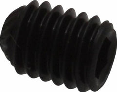 Unbrako - M6, 8mm OAL, Knurled Cup Point Set Screw - Grade 45H Alloy Steel, 3mm Key - Industrial Tool & Supply