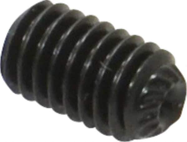 Unbrako - M6, 10mm OAL, Knurled Cup Point Set Screw - Grade 45H Alloy Steel, 3mm Key - Industrial Tool & Supply
