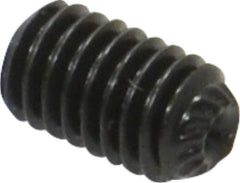 Unbrako - M6, 10mm OAL, Knurled Cup Point Set Screw - Grade 45H Alloy Steel, 3mm Key - Industrial Tool & Supply