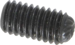 Unbrako - M6, 12mm OAL, Knurled Cup Point Set Screw - Grade 45H Alloy Steel, 3mm Key - Industrial Tool & Supply