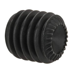Unbrako - M8, 8mm OAL, Knurled Cup Point Set Screw - Grade 45H Alloy Steel, 4mm Key - Industrial Tool & Supply