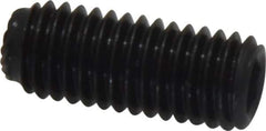 Unbrako - M8, 20mm OAL, Knurled Cup Point Set Screw - Grade 45H Alloy Steel, 4mm Key - Industrial Tool & Supply