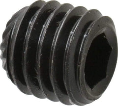 Unbrako - M10, 10mm OAL, Knurled Cup Point Set Screw - Grade 45H Alloy Steel, 5mm Key - Industrial Tool & Supply