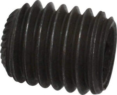 Unbrako - M10, 12mm OAL, Knurled Cup Point Set Screw - Grade 45H Alloy Steel, 5mm Key - Industrial Tool & Supply