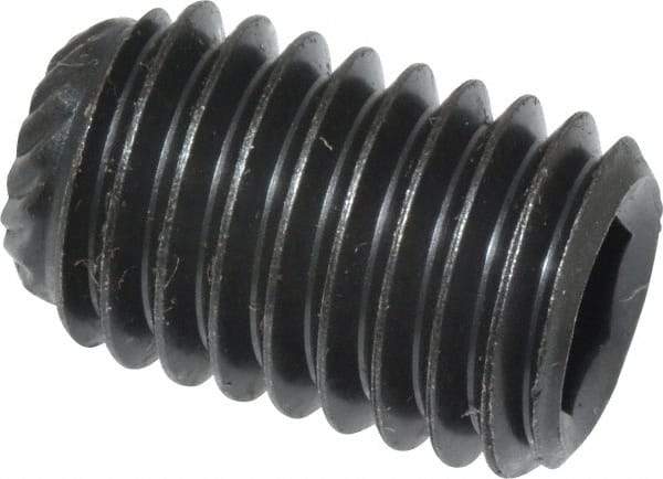 Unbrako - M10, 16mm OAL, Knurled Cup Point Set Screw - Grade 45H Alloy Steel, 5mm Key - Industrial Tool & Supply