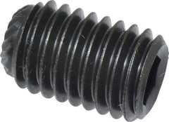 Unbrako - M10, 16mm OAL, Knurled Cup Point Set Screw - Grade 45H Alloy Steel, 5mm Key - Industrial Tool & Supply