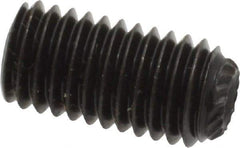 Unbrako - M10, 20mm OAL, Knurled Cup Point Set Screw - Grade 45H Alloy Steel, 5mm Key - Industrial Tool & Supply