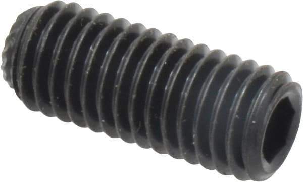 Unbrako - M10, 25mm OAL, Knurled Cup Point Set Screw - Grade 45H Alloy Steel, 5mm Key - Industrial Tool & Supply