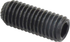 Unbrako - M10, 25mm OAL, Knurled Cup Point Set Screw - Grade 45H Alloy Steel, 5mm Key - Industrial Tool & Supply