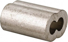 Value Collection - 1/8" Oval Compression Sleeve - Aluminum - Industrial Tool & Supply