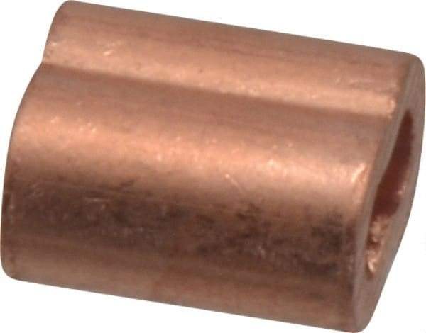 Value Collection - 1/8" Oval Compression Sleeve - Copper - Industrial Tool & Supply