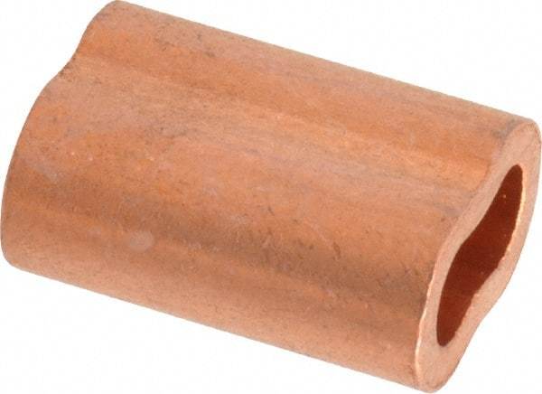 Value Collection - 1/4" Oval Compression Sleeve - Copper - Industrial Tool & Supply