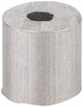 Value Collection - 1/16" Round Stop Compression Sleeve - Aluminum - Industrial Tool & Supply