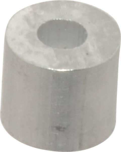 Value Collection - 1/8" Round Stop Compression Sleeve - Aluminum - Industrial Tool & Supply