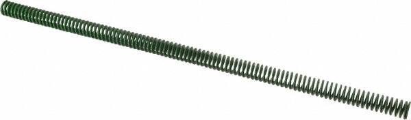 Associated Spring Raymond - 12.5mm Hole Diam, 6.3mm Rod Diam, 12" Free Length, Green Die Spring - 175 N Max Deflection, 125mm Max Deflection, Light Duty, Chromium Alloy Steel - Industrial Tool & Supply