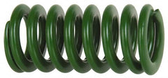 Associated Spring Raymond - 32mm Hole Diam, 16mm Rod Diam, 1-1/2" Free Length, Green Die Spring - Industrial Tool & Supply
