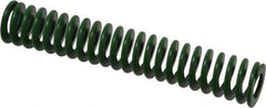 Associated Spring Raymond - 20mm Hole Diam, 10mm Rod Diam, 4-1/2" Free Length, Green Die Spring - 501.4 N Max Deflection, 46mm Max Deflection, Light Duty, Chromium Alloy Steel - Industrial Tool & Supply