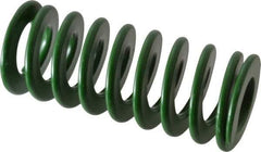 Associated Spring Raymond - 32mm Hole Diam, 16mm Rod Diam, 3" Free Length, Green Die Spring - 1320 N Max Deflection, 30mm Max Deflection, Light Duty, Chromium Alloy Steel - Industrial Tool & Supply