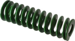 Associated Spring Raymond - 32mm Hole Diam, 16mm Rod Diam, 4" Free Length, Green Die Spring - 1312 N Max Deflection, 41mm Max Deflection, Light Duty, Chromium Alloy Steel - Industrial Tool & Supply