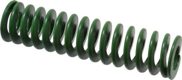 Associated Spring Raymond - 32mm Hole Diam, 16mm Rod Diam, 5" Free Length, Green Die Spring - 1275 N Max Deflection, 51mm Max Deflection, Light Duty, Chromium Alloy Steel - Industrial Tool & Supply