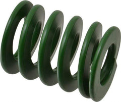 Associated Spring Raymond - 40mm Hole Diam, 20mm Rod Diam, 2" Free Length, Green Die Spring - 1840 N Max Deflection, 20mm Max Deflection, Light Duty, Chromium Alloy Steel - Industrial Tool & Supply