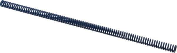 Associated Spring Raymond - 12.5mm Hole Diam, 6.3mm Rod Diam, 12" Free Length, Blue Die Spring - 243.6 N Max Deflection, 116mm Max Deflection, Medium Duty, Chromium Alloy Steel - Industrial Tool & Supply