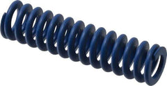 Associated Spring Raymond - 20mm Hole Diam, 10mm Rod Diam, 3" Free Length, Blue Die Spring - 702.8 N Max Deflection, 28mm Max Deflection, Medium Duty, Chromium Alloy Steel - Industrial Tool & Supply