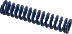 Associated Spring Raymond - 20mm Hole Diam, 10mm Rod Diam, 3-1/2" Free Length, Blue Die Spring - 726 N Max Deflection, 33mm Max Deflection, Medium Duty, Chromium Alloy Steel - Industrial Tool & Supply