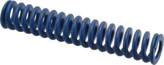 Associated Spring Raymond - 20mm Hole Diam, 10mm Rod Diam, 4" Free Length, Blue Die Spring - 752.4 N Max Deflection, 38mm Max Deflection, Medium Duty, Chromium Alloy Steel - Industrial Tool & Supply